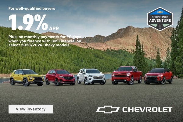 Spring into Adventure. For well-qualified buyers 1.9% APR + No monthly payments for 90 days when ...